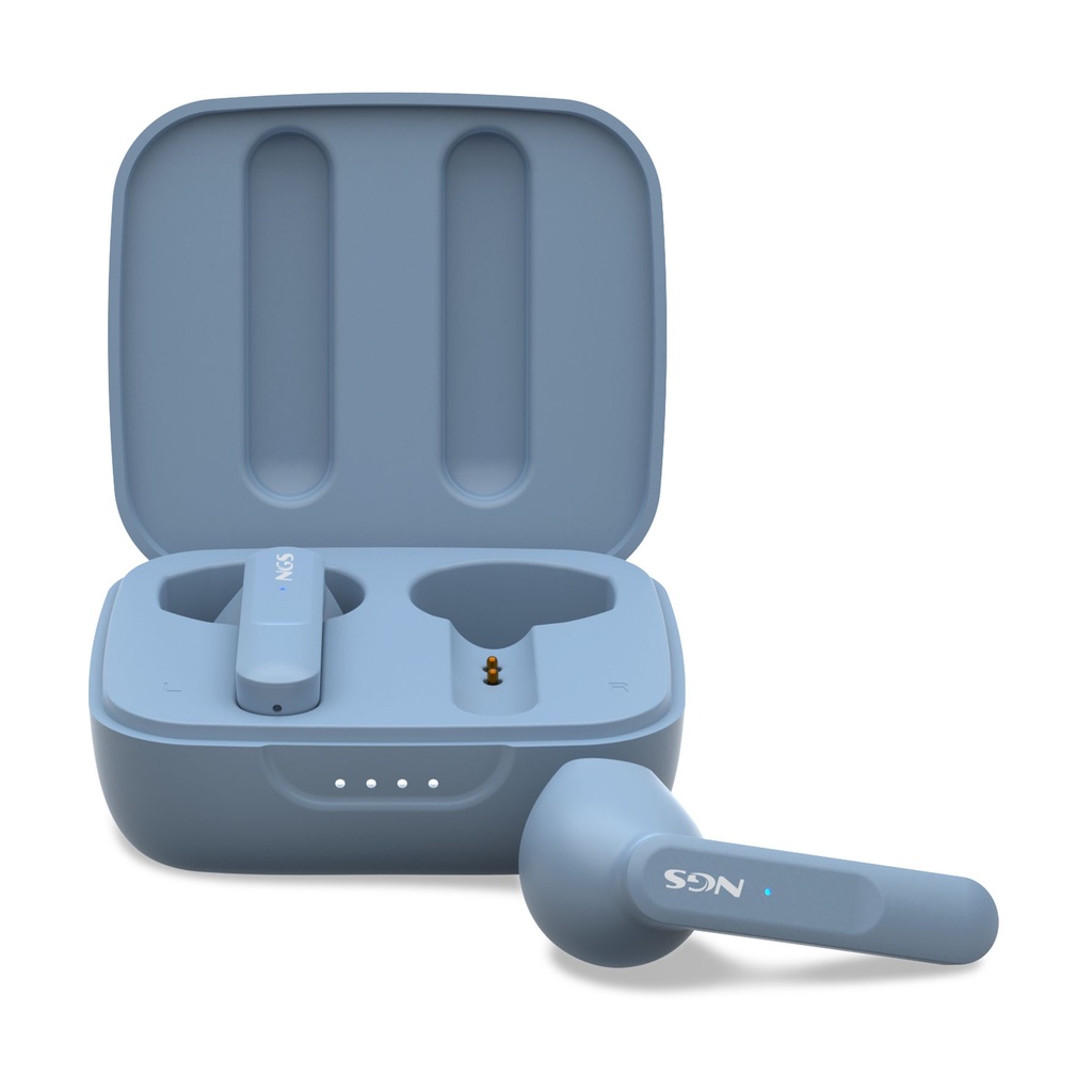 Auriculares Bluetooth NGS Ártica Move con estuche de carga/ Autonomía 7h/ Azules