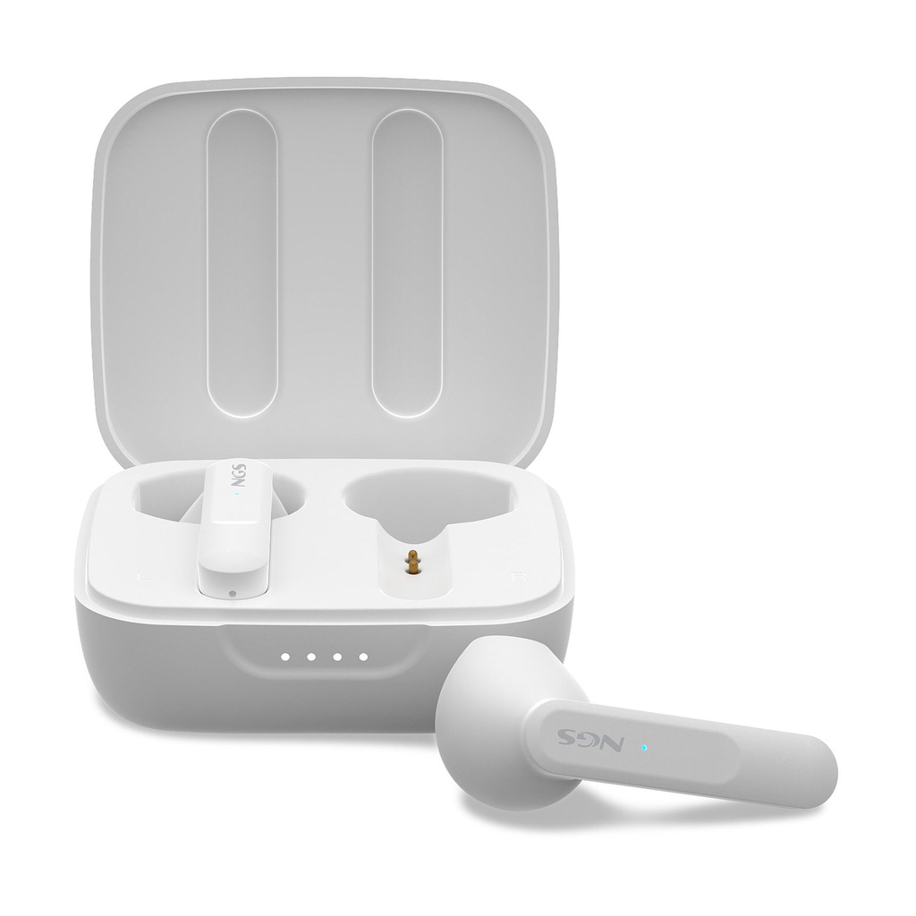 Auriculares Bluetooth NGS Ártica Move con estuche de carga/ Autonomía 7h/ Blancos