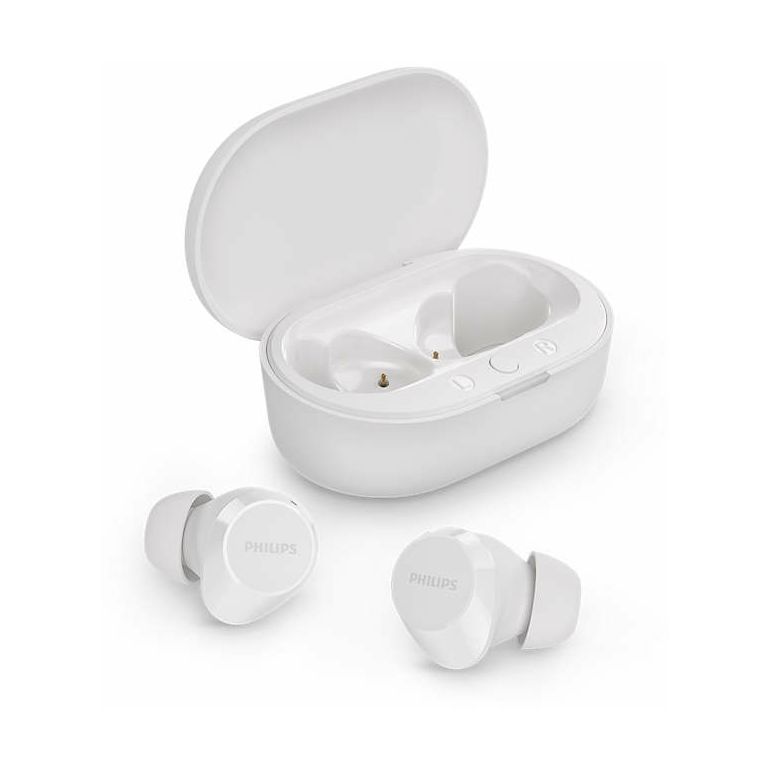 Auriculares Bluetooth Philips TAT1209 con estuche de carga/ Autonomía 6h/ Blancos