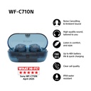 Auriculares Bluetooth Sony WF-C710N con estuche de carga/ Autonomía 12h/ Azules Cristal