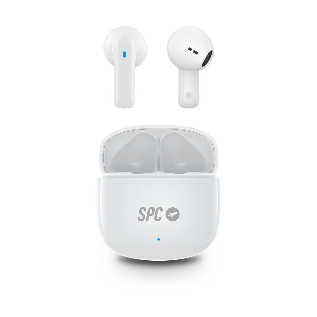 Auriculares Bluetooth SPC Zion 2 Play con estuche de carga/ Autonomía 7h/ Blancos