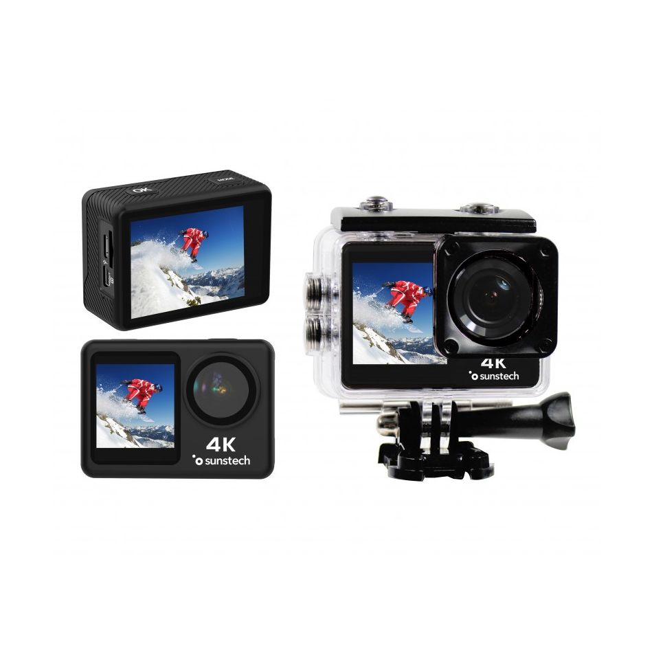 Cámara Digital Deportiva SunstechAdventure 4K/ 16MP/ Ángulo de visión 170ş/ Negra
