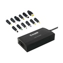 Cargador de Portátil TooQ TQLC-100BS01M/ 100W/ Manual/ 12 Conectores/ Voltaje 12-24V/ 1 USB