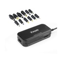 Cargador de Portátil TooQ TQLC-90BS02M/ 90W/ Manual/ 12 Conectores/ Voltaje 15-24V/ 1 USB