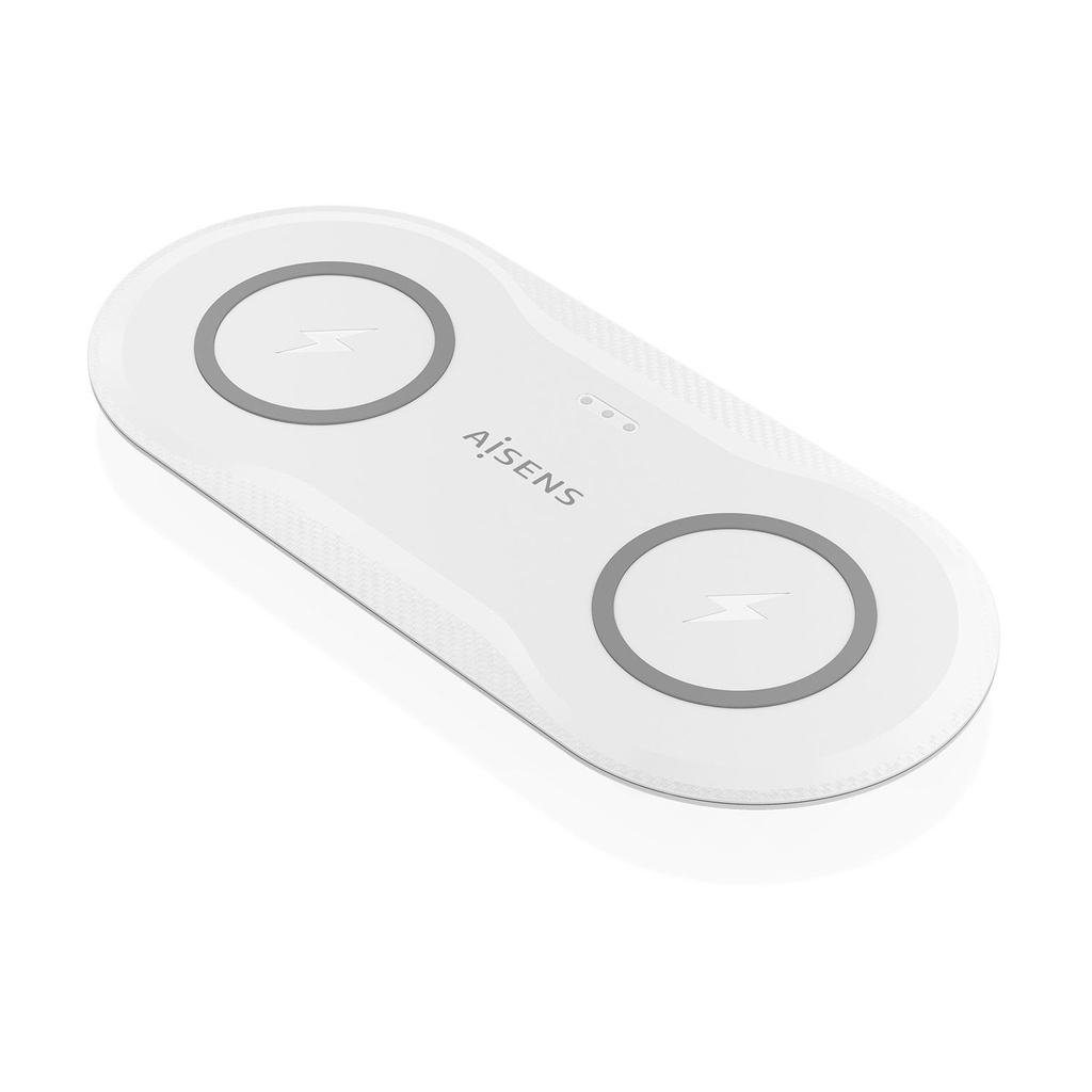 Base de carga Inalámbrica Aisens ASCH-15W2WC059-W/ 15W/ Blanco