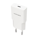 Cargador de Pared Nanocable 10.10.2027/ 1xUSB Tipo-C/ 30W/ Blanco
