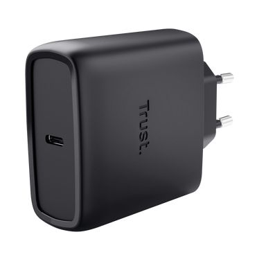 Cargador de Pared GaN Trust Maxo 65W/ 1xUSB Tipo-C/ Incluye Cable USB Tipo-C/ 65W