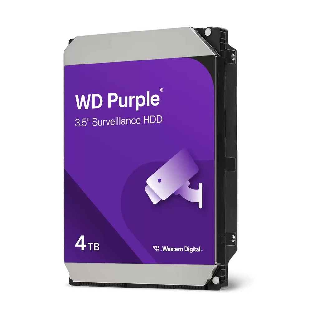 Disco Duro Western Digital WD Purple Surveillance 4TB/ 3.5"/ SATA III/ 128MB