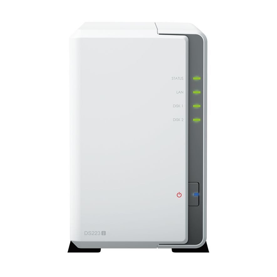 NAS Synology Diskstation DS223J/ 2 Bahías 3.5"- 2.5"/ 1GB DDR4/ Formato Torre