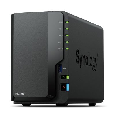 NAS Synology Diskstation DS225+/ 2 Bahías 3.5"- 2.5"/ 2GB DDR4/ Formato Torre