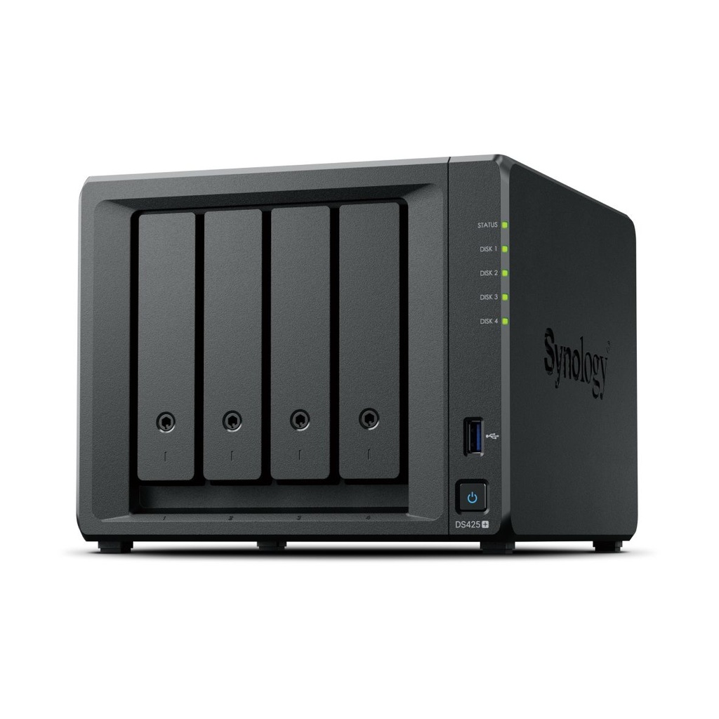 NAS Synology Diskstation DS425+/ 4 Bahías 3.5"- 2.5"/ 2GB DDR4/ Formato Torre