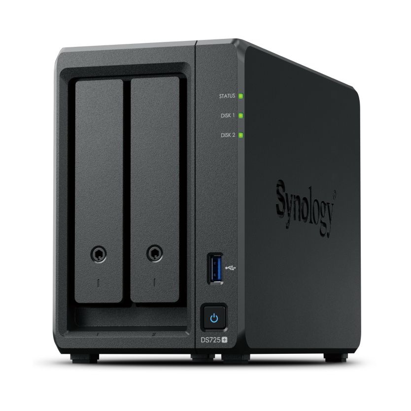 NAS Synology Diskstation DS725+/ 2 Bahías 3.5"- 2.5"/ 4GB DDR4/ Formato Torre