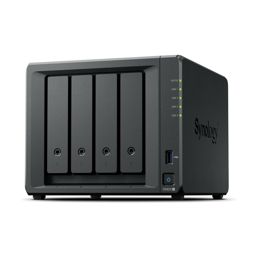 NAS Synology Diskstation DS925+/ 4 Bahías 3.5"- 2.5"/ 4GB DDR4/ Formato Torre