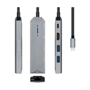 Docking USB Tipo-C Aisens ASUC-5P003-GR/ 1xHDMI 4K/ 2xUSB/ 1xRJ45/ 1xUSB Tipo-C PD/ Gris