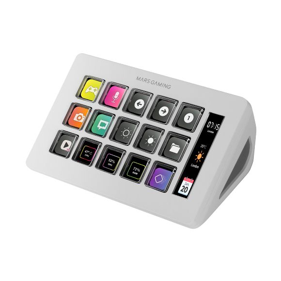 Stream Deck Slim Mars Gaming MSD-ONE/ 15 Teclas LCD/ Blanco