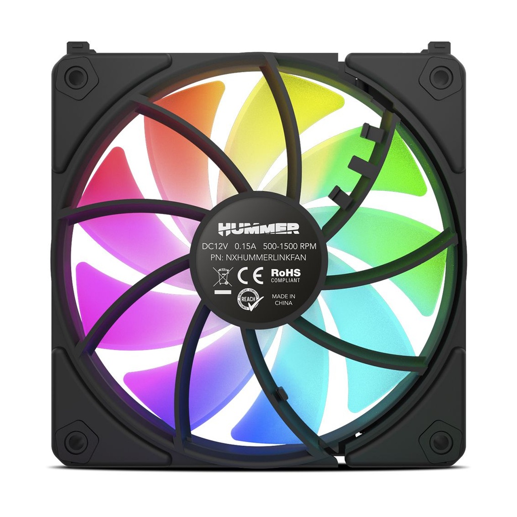 Ventilador nox Easy Link/ ARGB/ 12cm