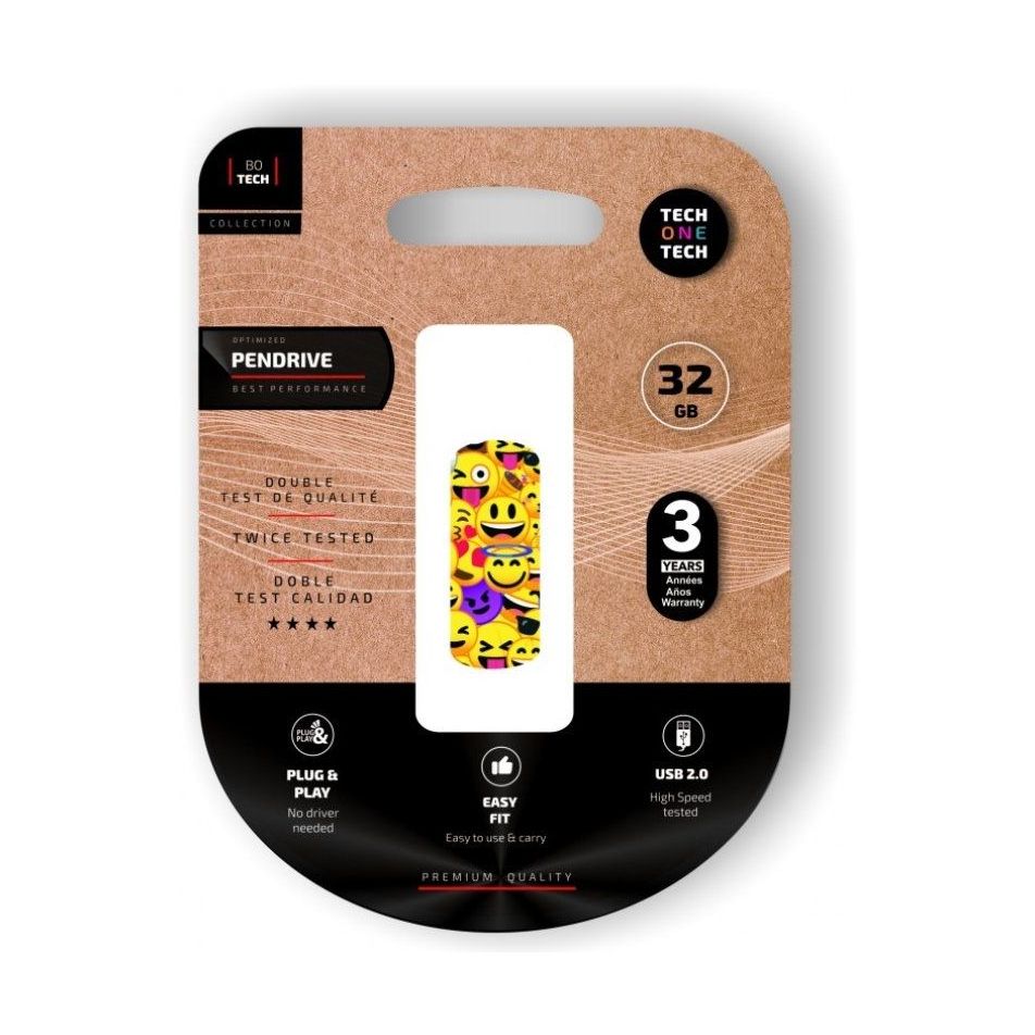 Pendrive 32GB Tech One Tech Emoji collage USB 2.0