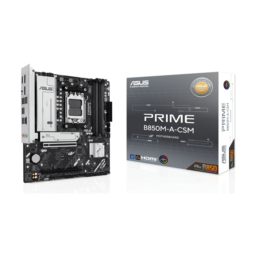 Placa Base Asus Prime B850M-A-CSM Socket AM5/ DDR5/ PCIe 5.0/ Micro ATX