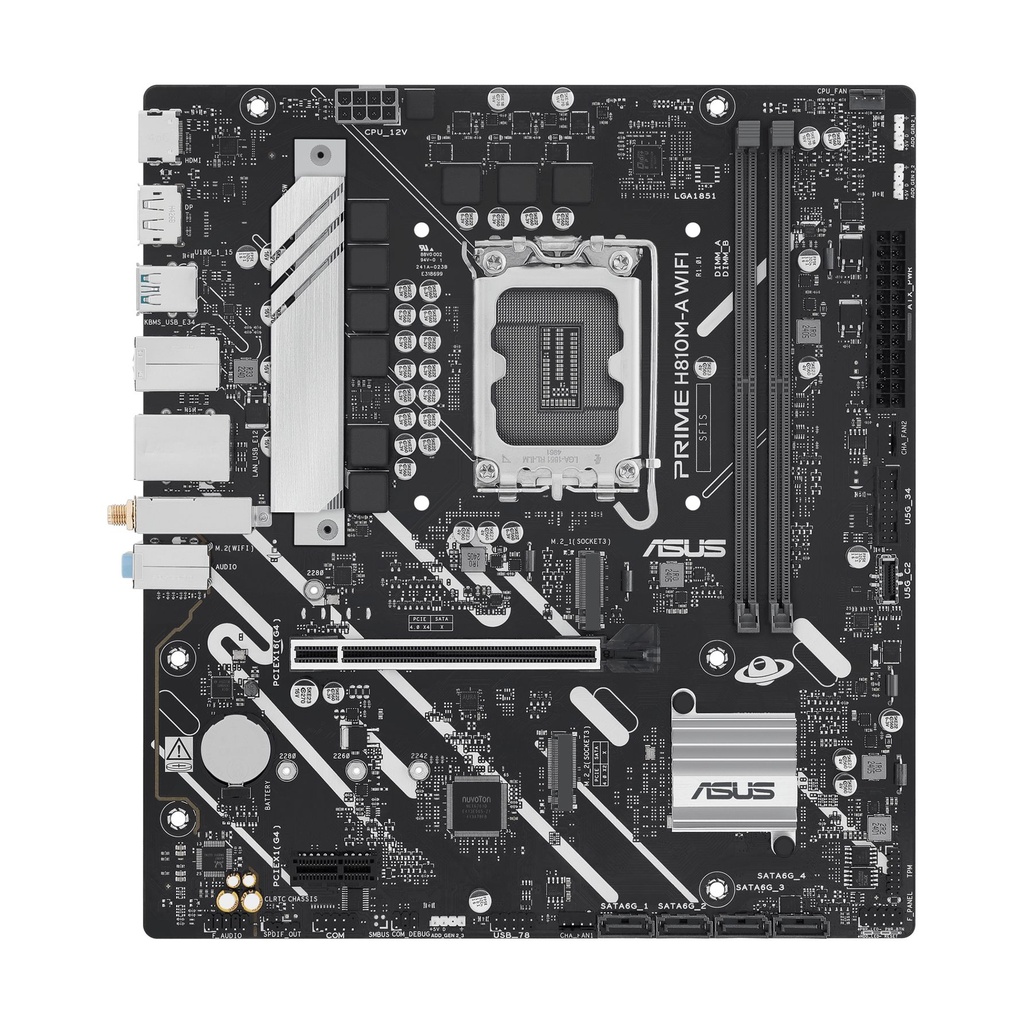Placa Base Asus Prime H810M-A WIFI Socket 1851/ DDR5/ PCIe 4.0/ Micro ATX