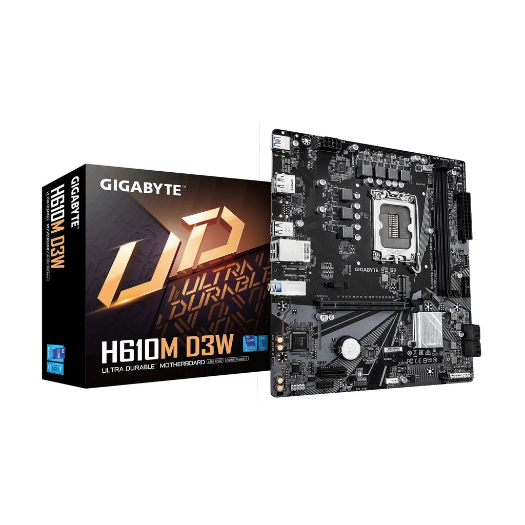 Placa Base Gigabyte H610M D3W Socket 1700/ DDR5/ PCIe 4.0/ Micro ATX