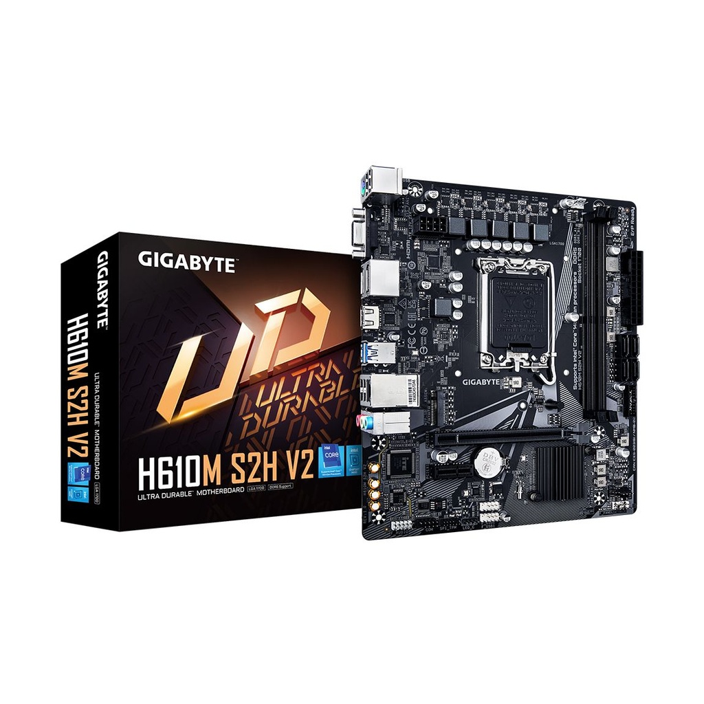 Placa Base Gigabyte H610M S2H V2 Socket 1700/ DDR5/ PCIe 4.0/ Micro ATX