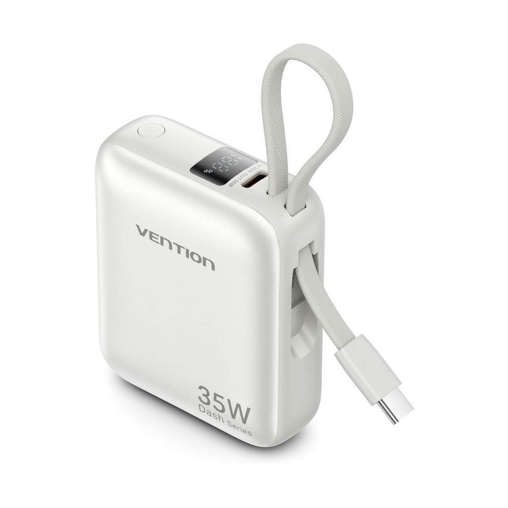 Powerbank 10000mAh Vention FHEN0/ 35W/ Beige/ Incluye Cable USB Tipo-C
