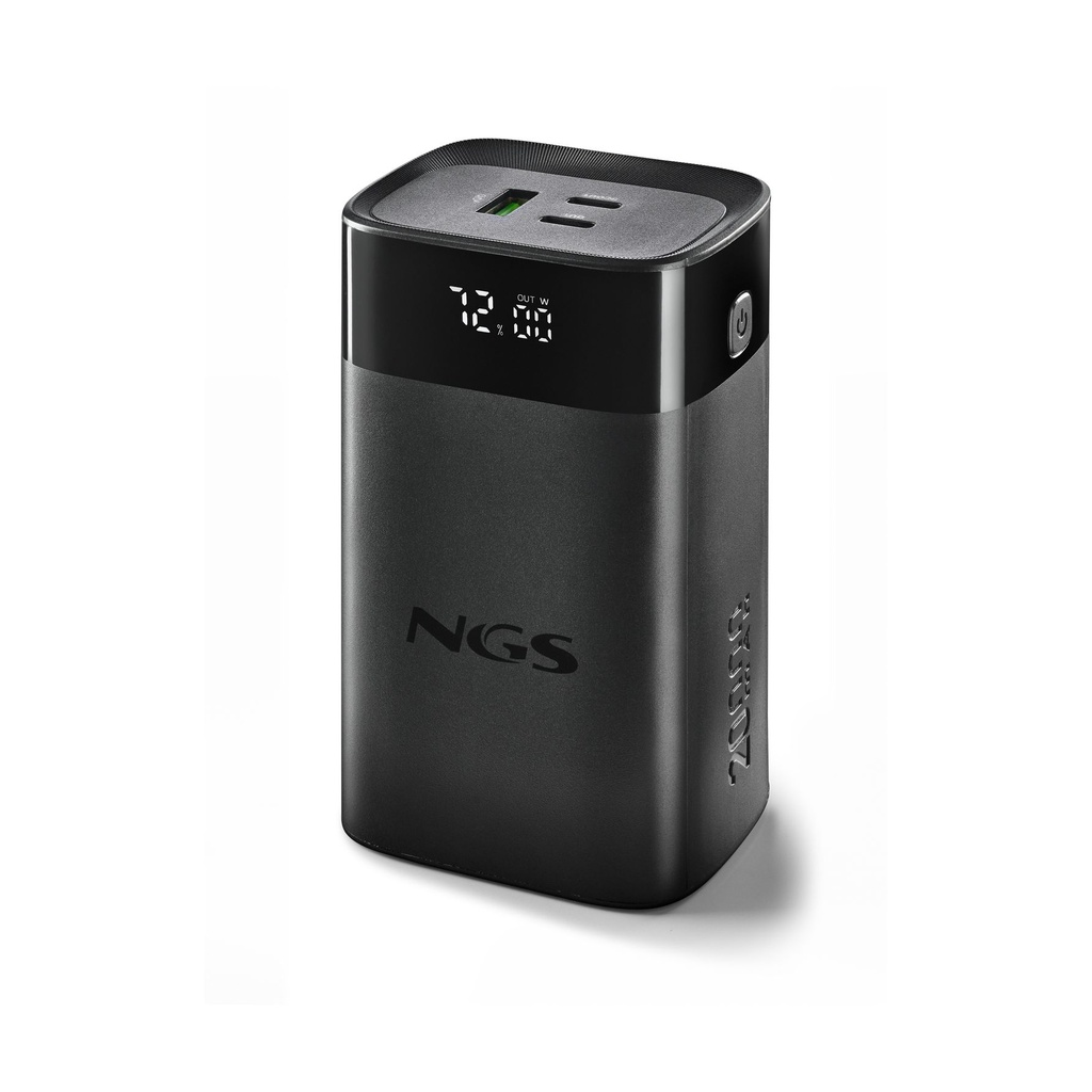 Powerbank 20000mAh NGS TWIX20/ 65W/ Compatible con Portátiles/ Negra