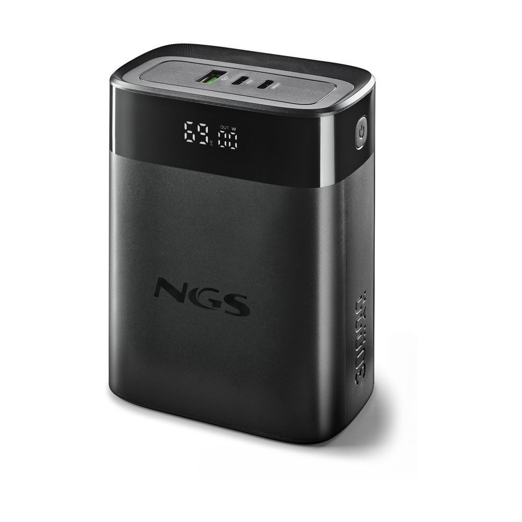 Powerbank 30000mAh NGS TWIX30/ 140W/ Compatible con Portátiles/ Negra