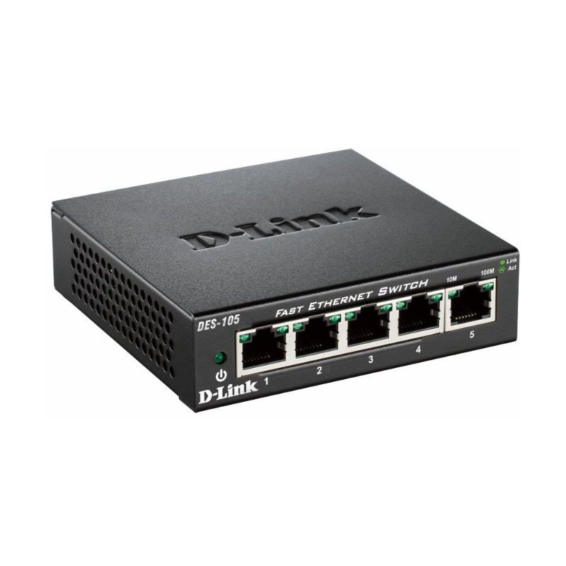 Switch D-Link DES-105 5 Puertos/ RJ-45 10/100