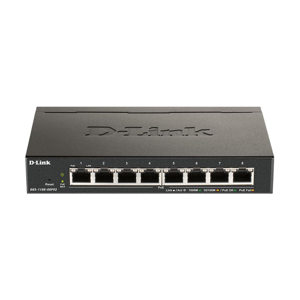 Switch D-Link DGS-1100-08PV2 8 Puertos/ RJ-45 10/100/1000 PoE