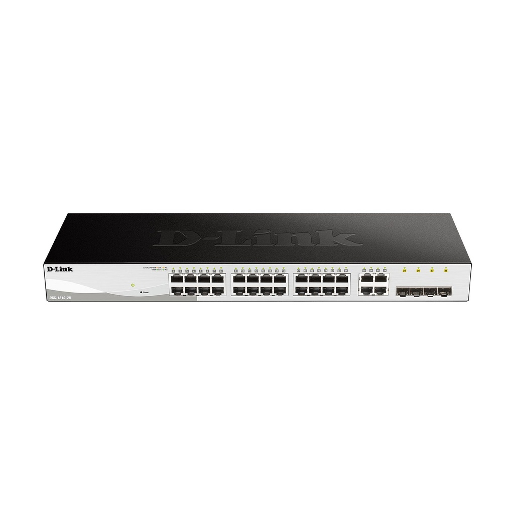 Switch Gestionable D-Link DGS-1210-28 28 Puertos/ RJ-45 Gigabit 10/100/1000/ SFP