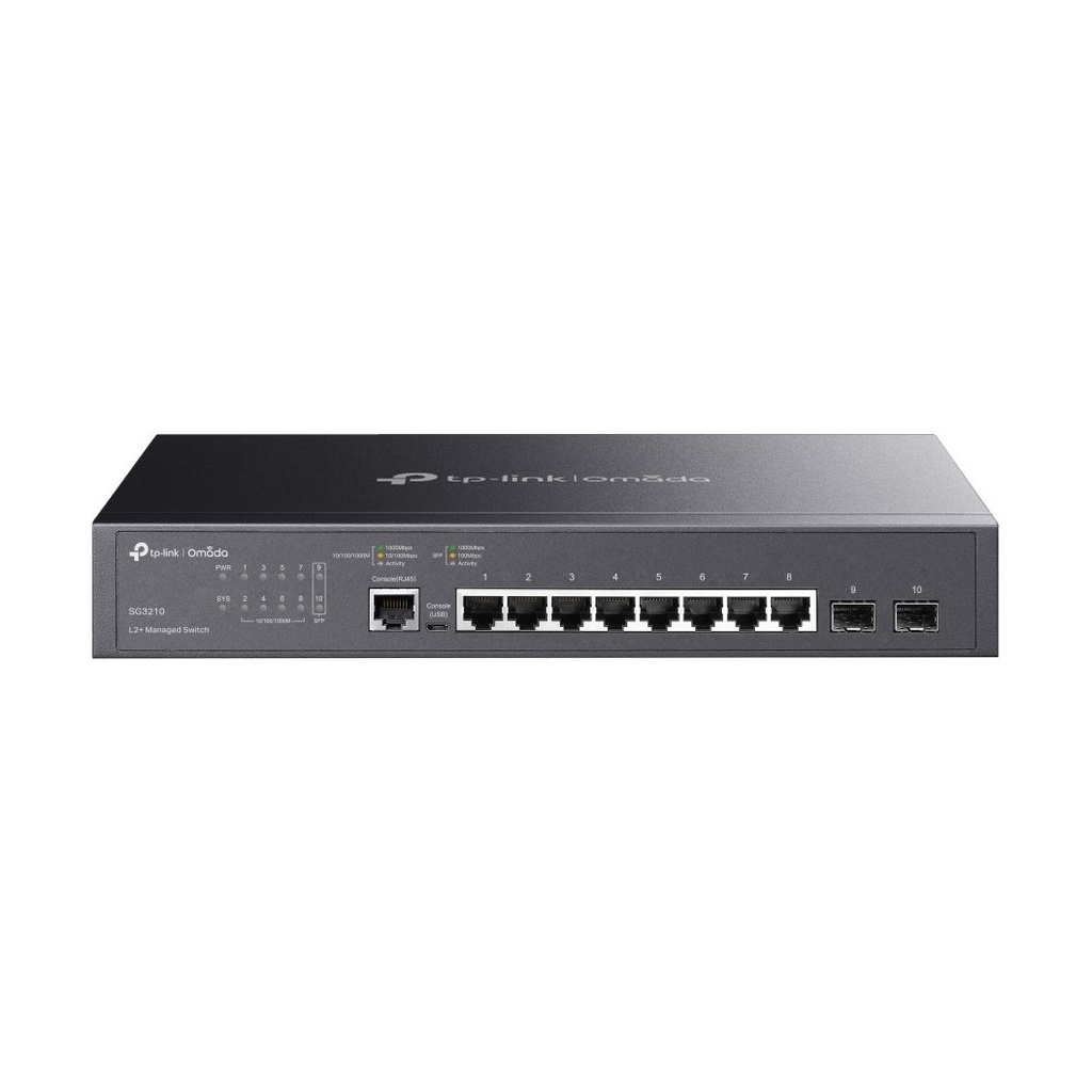 Switch Gestionable TP-Link Omada TL-SG3210 V3 10 Puertos/ RJ-45 10/100/1000/ SFP