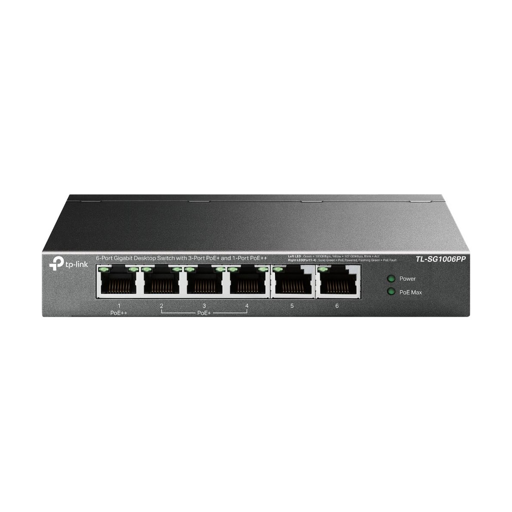 Switch TP-Link TL-SG1006PP 6 Puertos/ RJ-45 10/100/1000/ PoE++