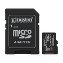 Tarjeta de Memoria Kingston CANVAS Select Plus 256GB microSD XC con Adaptador/ Clase 10/ 150MBs