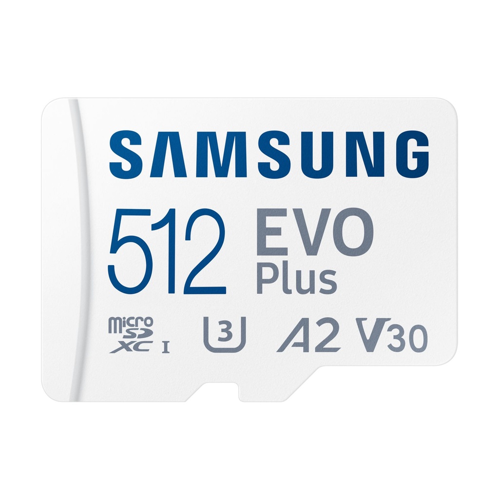 Tarjeta de Memoria Samsung EVO Plus 2023 512GB microSD XC con Adaptador/ Clase 10/ 160MBs