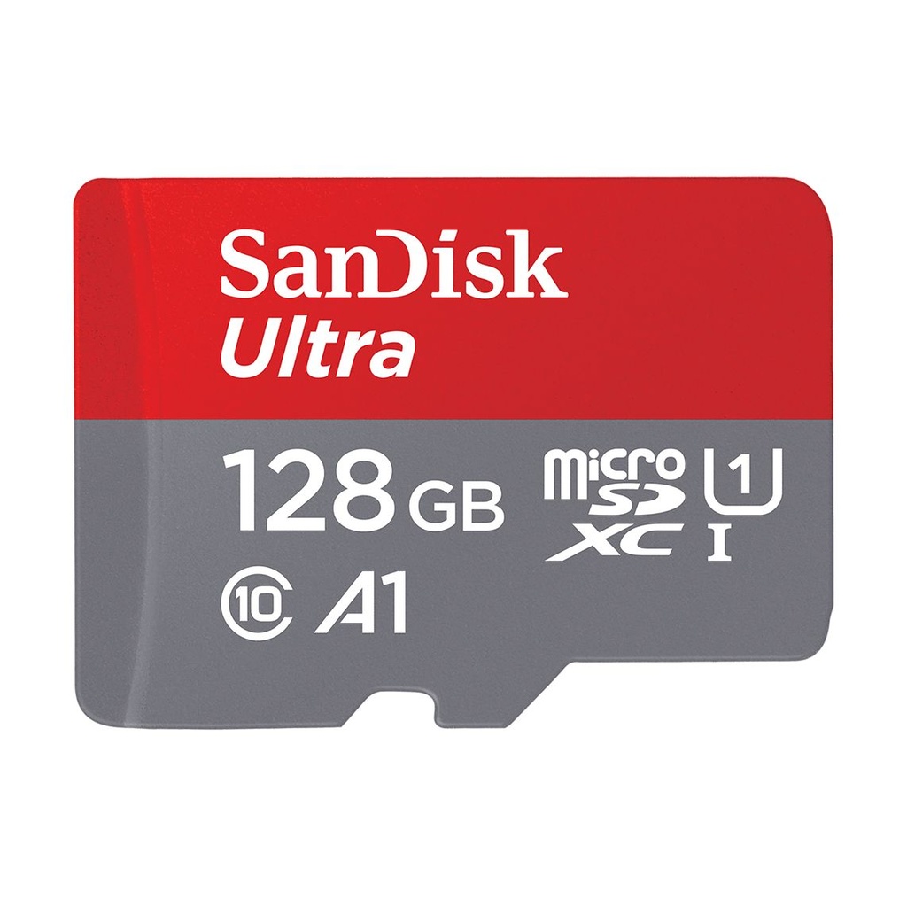 Tarjeta de Memoria SanDisk Ultra 128GB microSD XC con Adaptador/ Clase 10/ 80MB/s