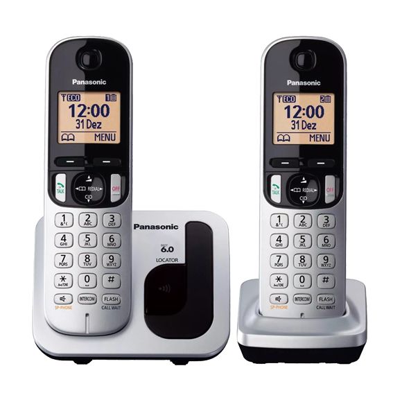 Teléfono Inalámbrico Panasonic KX-TGC212PL/ Pack DUO/ Plata