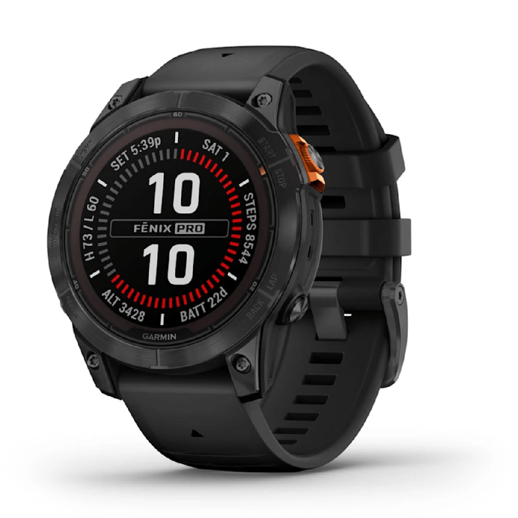 Garmin Fenix 7 Pro Solar 47mm GPS Grau mit schwarzem Armband