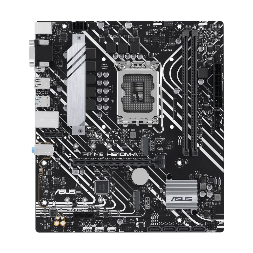 PLACA ASUS PRIME H610M-A-CSM INTEL1700 2DDR5 HDMI PCIE4.0 4SATA3 USB3.2 MATX
