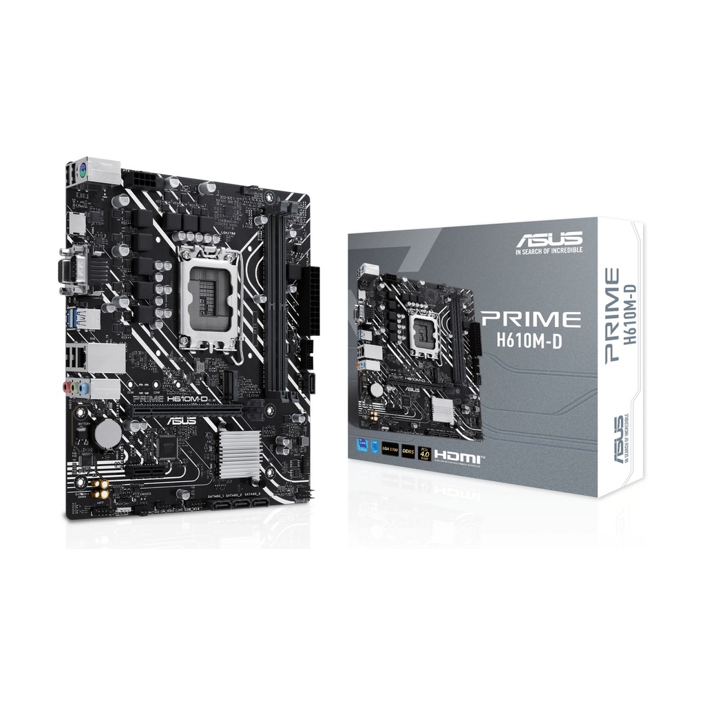 PLACA ASUS PRIME H610M-D INTEL1700 2DDR5 HDMI/VGA PCIE4.0 4SATA3 USB3.2 MATX