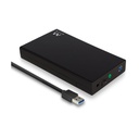 Ewent EW7056, Caja de disco duro (HDD), 3.5", SATA, Negro