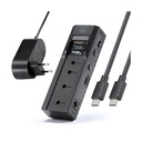 Ewent EW7065, Carcasa de disco duro/SSD, 2.5/3.5", M.2, 10 Gbit/s, Conexión USB, Negro