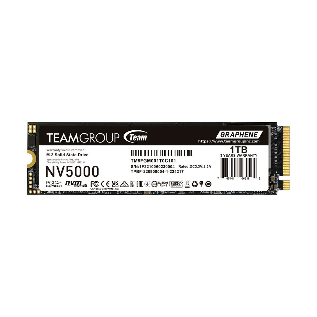 Team Group NV5000, 1 TB, M.2, 4500 MB/s