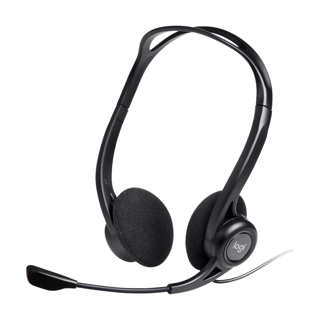 Auriculares Logitech Headset PC 960/ con Micrófono/ USB/ Negros