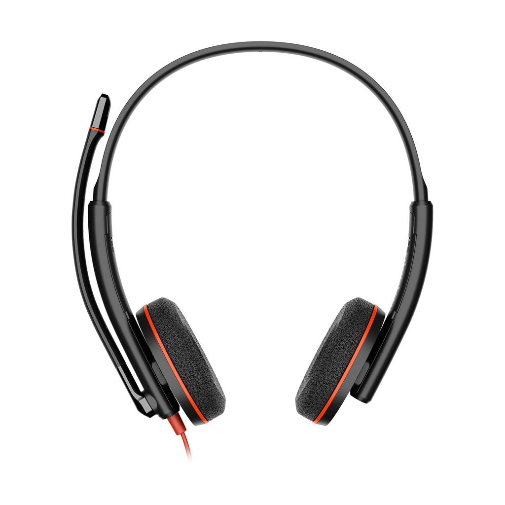 Auriculares Poly Blackwire 3220 + Adaptador USB-C/A/ con Micrófono/ Bulk/ Negros