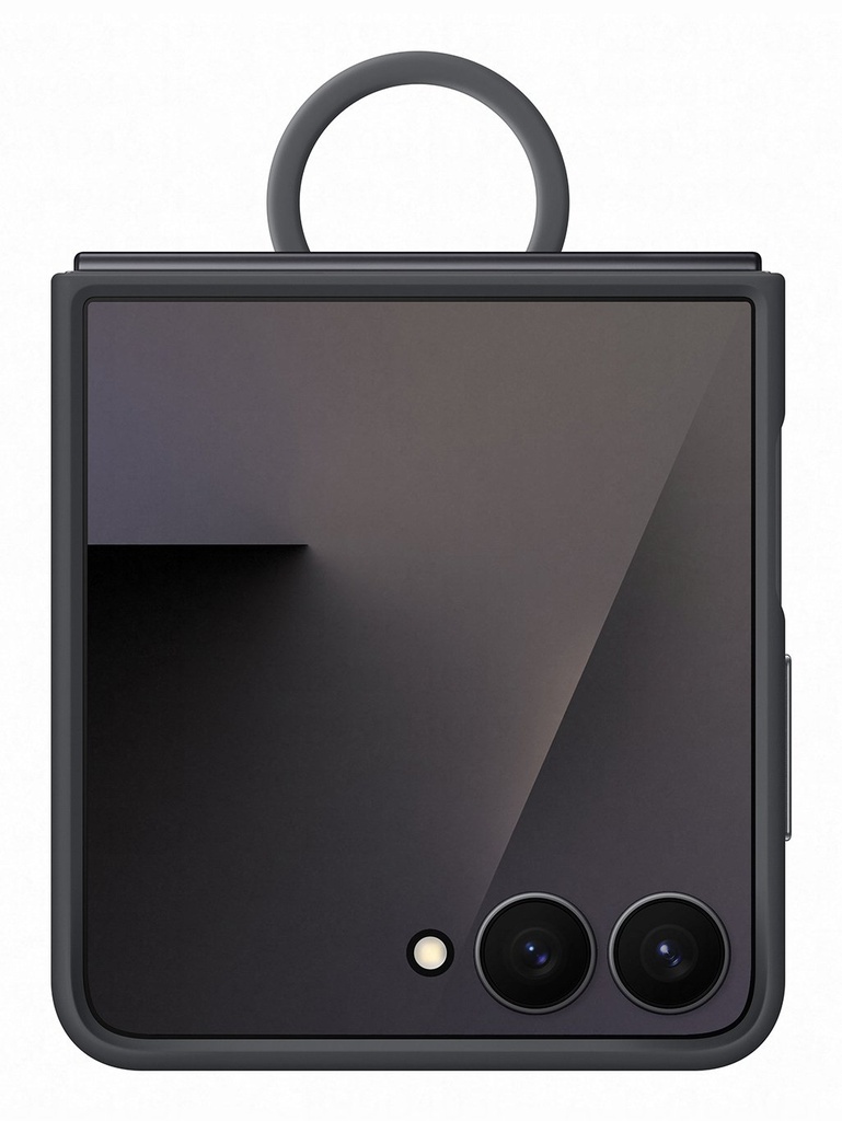 Black Silicone Ring Case for Samsung Galaxy Z Flip7