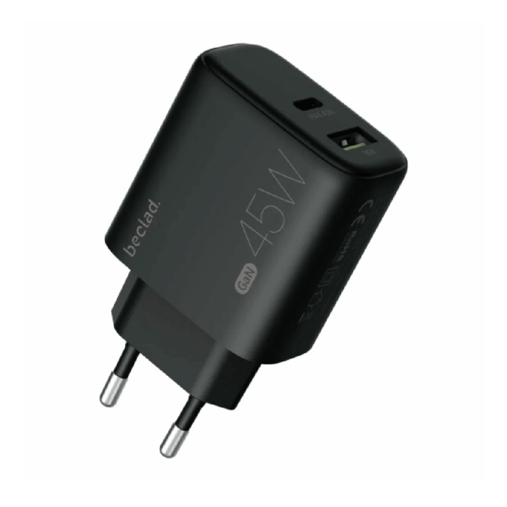 Beclad 45W Cargador USB-C + USB-A (prod. by Samsung) Negro