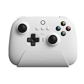 Gamepad 8BitDo Ultimate Bluetooth/2.4G con adaptador + base de carga Blanco - Mando Nintendo Switch/Smartphone/PC