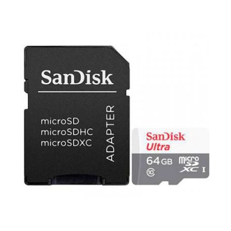 SanDisk MicroSD 64GB Ultra UHS-I + Adaptador Clase 10