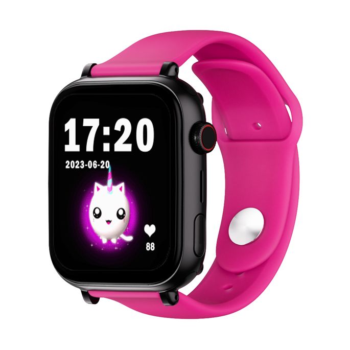 Savefamily Reloj Inteligente Smartwatch Infantil SaveWatch Plus con GPS y Llamada - IP67 - Boton SOS - Carcasa Negra - Correa Silicona Lollipop